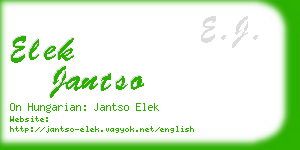 elek jantso business card